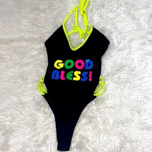 Neon one piece swimsuit
